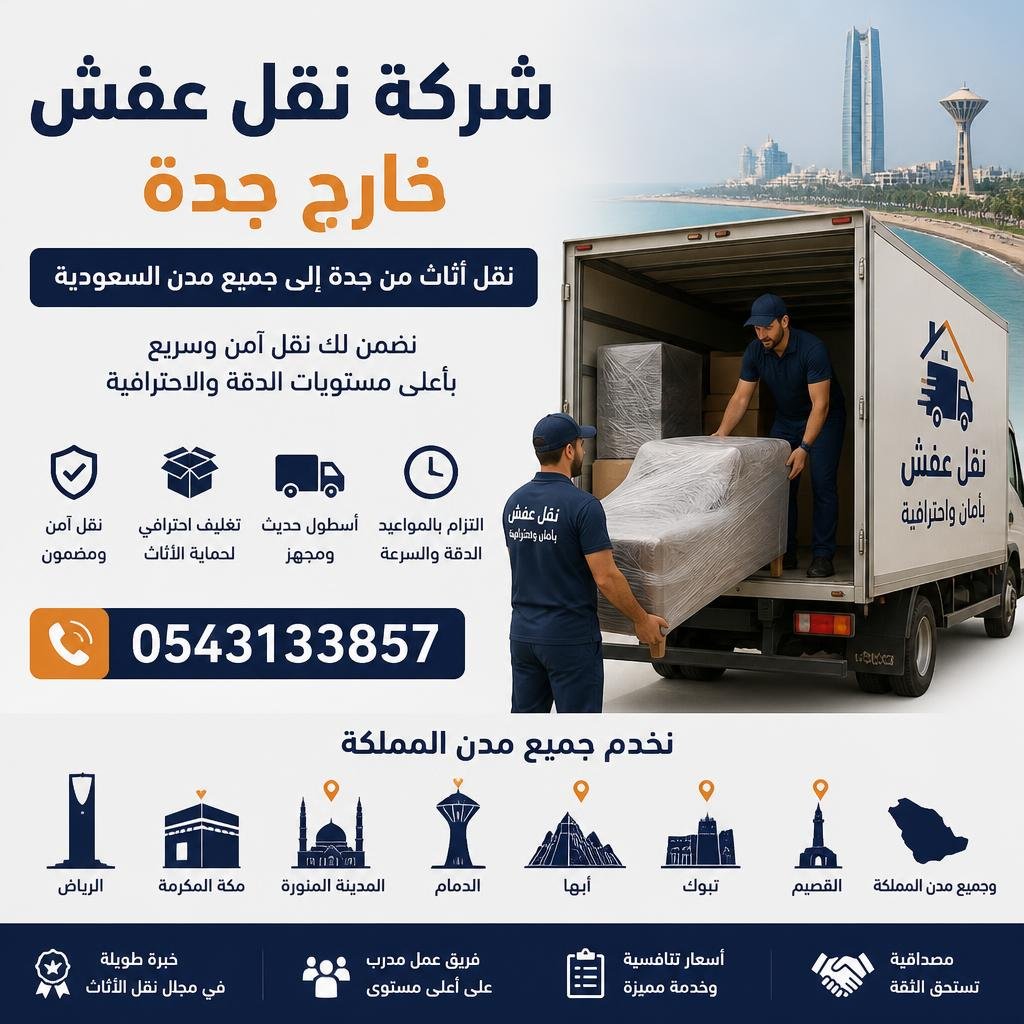 شركة نقل عفش خارج جدة 0543133857 | نقل أثاث من جدة إلى جميع مدن السعودية
