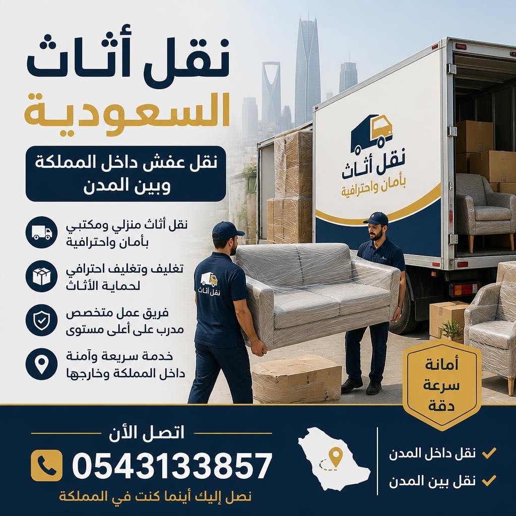 نقل أثاث السعودية 0543133857 | نقل عفش داخل المملكة وبين المدن