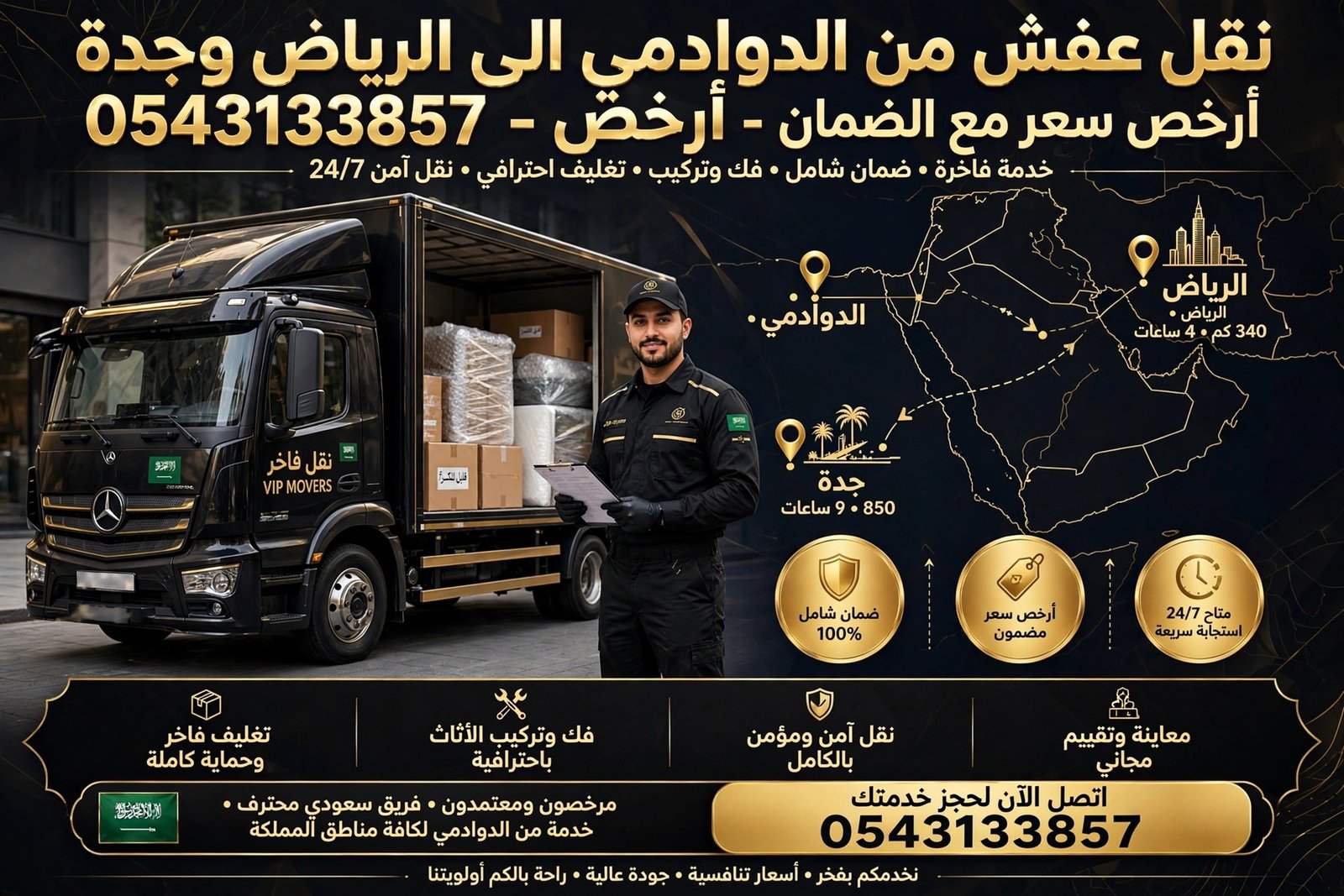 نقل عفش من الدوادمي الى الرياض وجدة 0543133857 | أرخص سعر مع الضمان